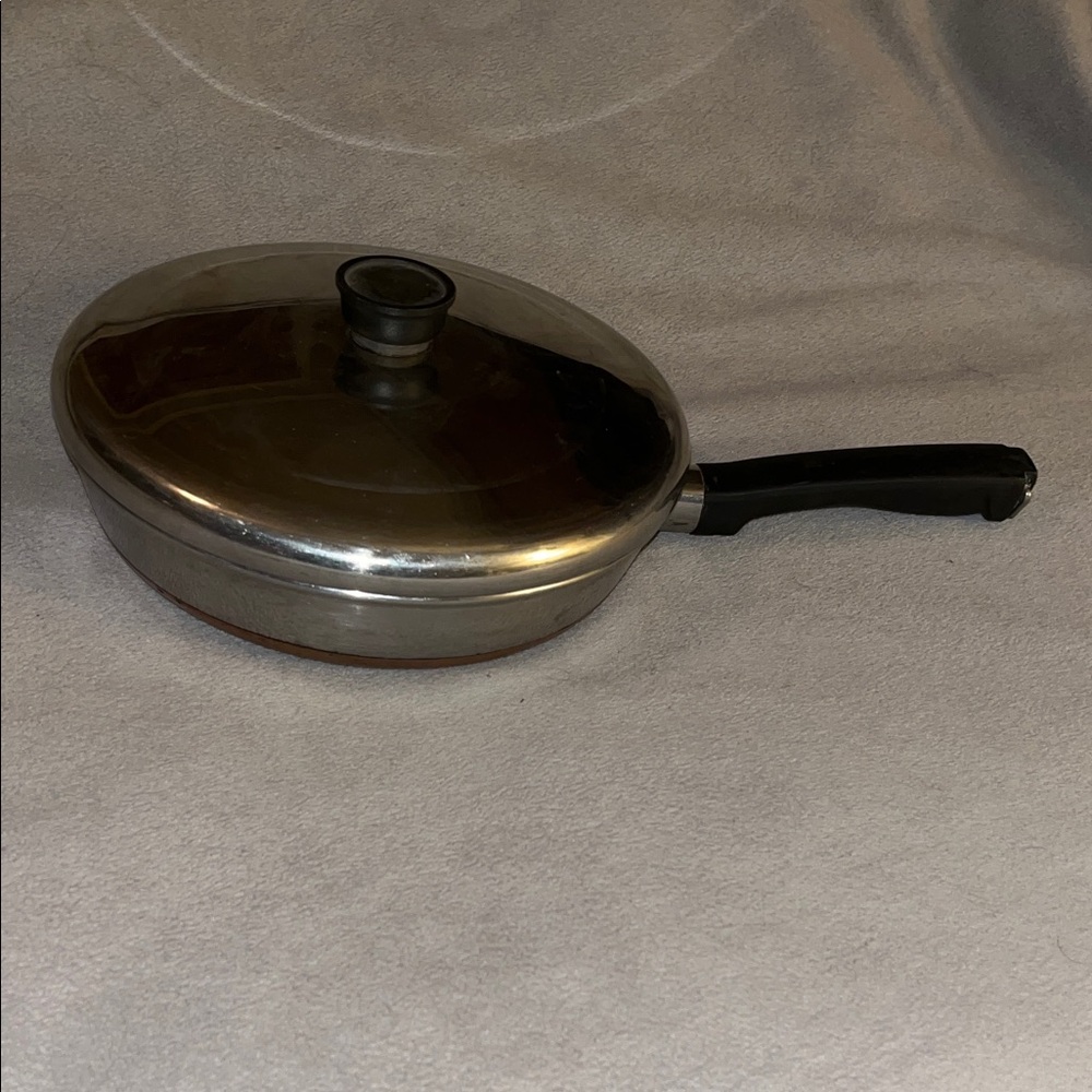 Vintage Sears Roebuck Maid of Honor Stainless Steel/Copper Bottom frying pan